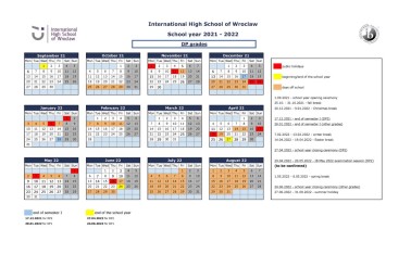 IHSW DP Calendar 2021-2022