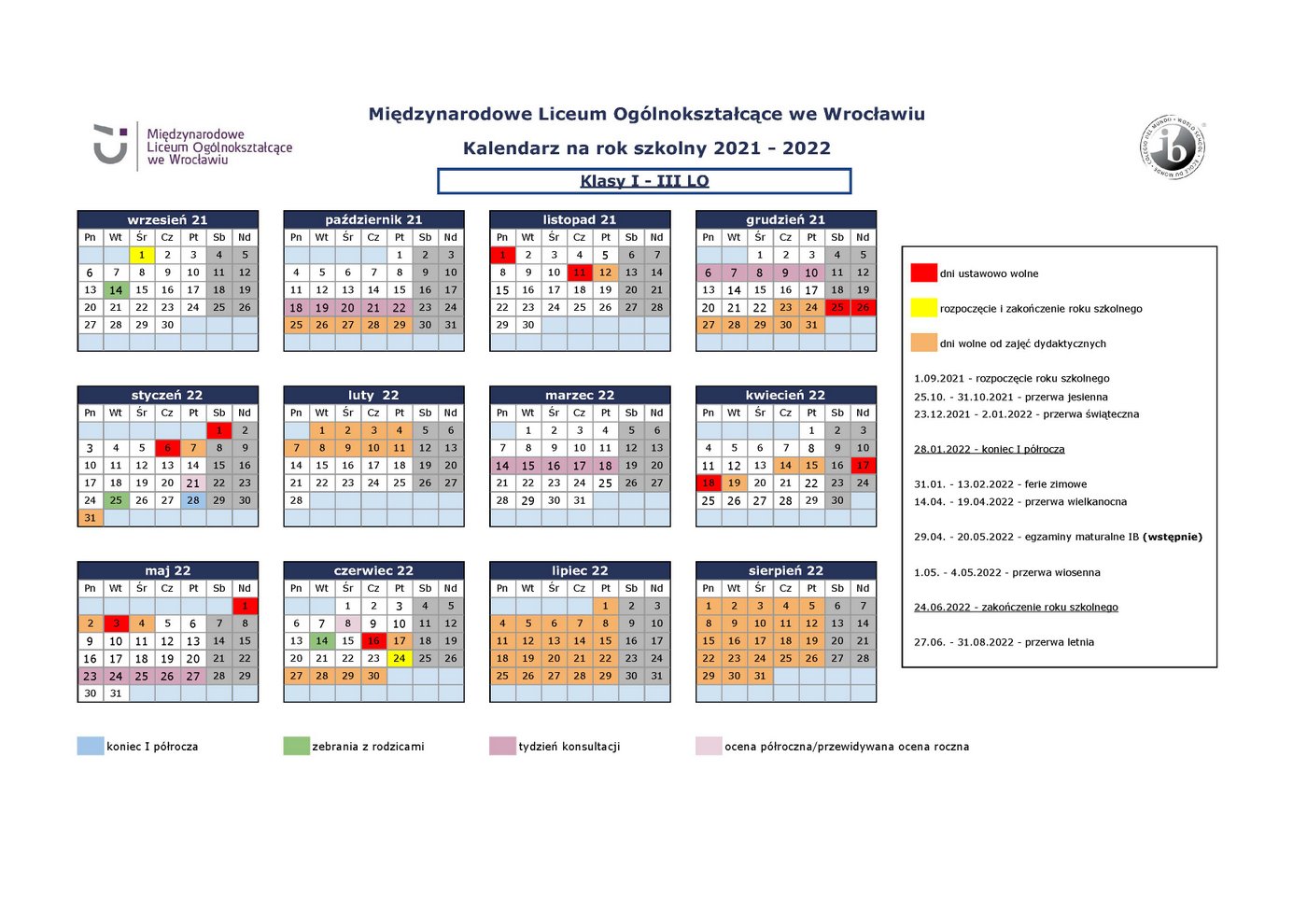 Kalendarium MLO 2021-2022 I-III LO-001